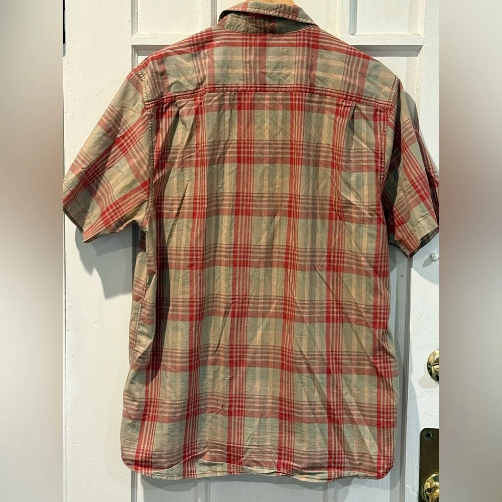 The North Face Red and Tan Plaid Men's Shirt